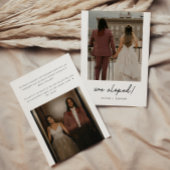 Minimalistische moderne script foto bruiloft Elope Aankondiging