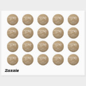 Minimalistische moderne script handgemaakte zeep k ronde sticker (Vel)