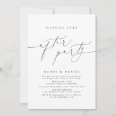 Minimalistische moderne script Happily Ever After- Kaart (Voorkant)
