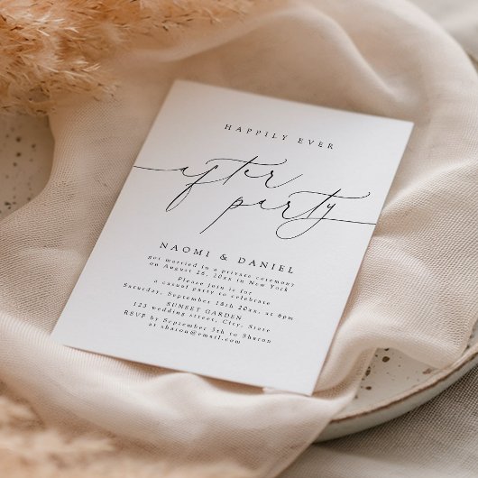 Minimalistische moderne script Happily Ever After- Kaart