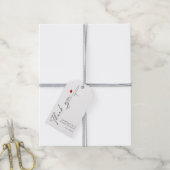Minimalistische moderne script hart Bruidsdouche Cadeaulabel (Met Touw)