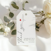 Minimalistische moderne script hart Bruidsmeisjesf Cadeaulabel