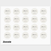 Minimalistische moderne script kleine onderneming ronde sticker (Vel)