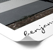 Minimalistische moderne script lettertype foto bru poster (Hoek)