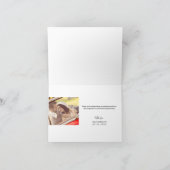 Minimalistische Moderne Script Overlay Trouwfoto's Bedankkaart (Binnen)