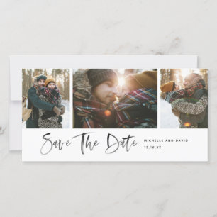 Minimalistische moderne script Save The Date-foto