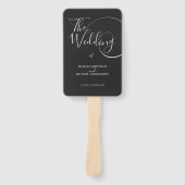 Minimalistische moderne script typografie bruiloft handwaaier (Voorkant)