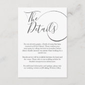 Minimalistische moderne script typografie bruiloft informatiekaartje (Voorkant)