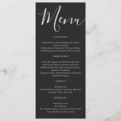 Minimalistische moderne script typografie bruiloft menu (Voorkant)