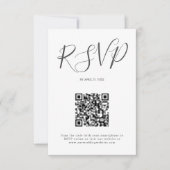 Minimalistische moderne script typografie bruiloft RSVP kaartje (Voorkant)
