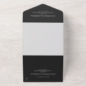 Minimalistische moderne script typografie trouwen all in one uitnodiging (Buitenkant)
