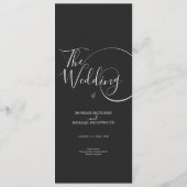 Minimalistische moderne script typografie trouwen menu (Achterkant)