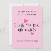 Minimalistische moderne script Valentijnsdagkaart Feestdagenkaart (Voorkant)