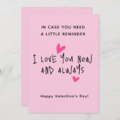 Minimalistische moderne script Valentijnsdagkaart Feestdagenkaart (Voorkant / Achterkant)