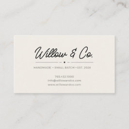 Minimalistische moderne script visitekaartje voor
