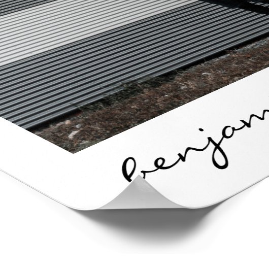 Minimalistische moderne scriptlettering foto bruil poster (Hoek)