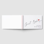 Minimalistische moderne scriptuur Huwelijk Gastenboek (Volledig)
