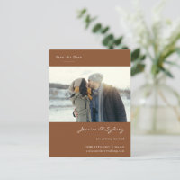 Minimalistische moderne Sienna Brown foto bespaart