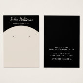 Minimalistische Moderne sieraden oorbel display ka Visitekaartje (Voorkant /achterkant)