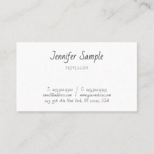 Minimalistische moderne Sjabloon handschrift Visitekaartje