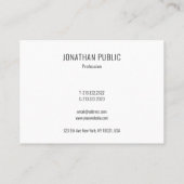 Minimalistische moderne Sjabloon Professional Eenv Visitekaartje (Achterkant)