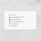 Minimalistische moderne sociale mediapictogrammen  visitekaartje (Achterkant)