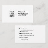 Minimalistische moderne sociale mediapictogrammen visitekaartje (Voorkant / Achterkant)