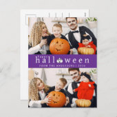 Minimalistische Moderne Spooky Happy Halloween 2 F Feestdagenkaart (Voorkant / Achterkant)