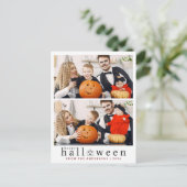 Minimalistische Moderne Spooky Happy Halloween 2 F Feestdagenkaart (Staand voorkant)