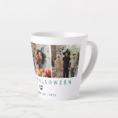 Minimalistische Moderne Spooky Happy Halloween 3 F Latte Mok (Rechterhoek)
