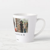 Minimalistische Moderne Spooky Happy Halloween 3 F Latte Mok (Rechts)