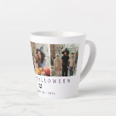 Minimalistische Moderne Spooky Happy Halloween 3 F Latte Mok (Rechterhoek)