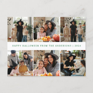 Minimalistische Moderne Spooky Happy Halloween 6 F Feestdagenkaart
