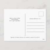 Minimalistische Moderne Spooky Happy Halloween 6 F Feestdagenkaart (Achterkant)