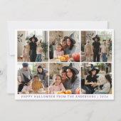 Minimalistische Moderne Spooky Happy Halloween 6 F Feestdagenkaart (Voorkant)