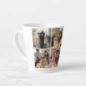 Minimalistische Moderne Spooky Happy Halloween 6 F Latte Mok (Linkerhoek)