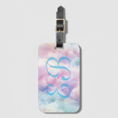 Minimalistische Moderne Stijlvolle Cloud Eigenlett Bagagelabel (Voorkant (verticaal))