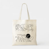 Minimalistische moderne stijlvolle eenvoudige lijn tote bag (Achterkant)