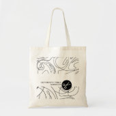 Minimalistische moderne stijlvolle eenvoudige lijn tote bag (Voorkant)