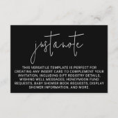 Minimalistische moderne stijlvolle eenvoudige noot informatiekaartje (Voorkant)