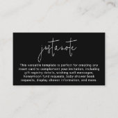 Minimalistische moderne stijlvolle eenvoudige noot informatiekaartje (Voorkant)