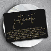 Minimalistische moderne stijlvolle eenvoudige noot informatiekaartje