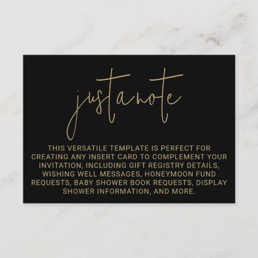 Minimalistische moderne stijlvolle eenvoudige noot informatiekaartje (Voorkant)