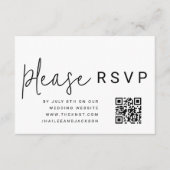 Minimalistische moderne stijlvolle eenvoudige QR-c Informatiekaartje (Voorkant)