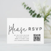 Minimalistische moderne stijlvolle eenvoudige QR-c Informatiekaartje (Staand voorkant)