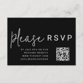 Minimalistische moderne stijlvolle eenvoudige QR-c Informatiekaartje (Voorkant)