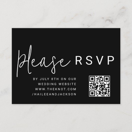 Minimalistische moderne stijlvolle eenvoudige QR-c Informatiekaartje (Voorkant)