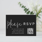 Minimalistische moderne stijlvolle eenvoudige QR-c Informatiekaartje (Staand voorkant)