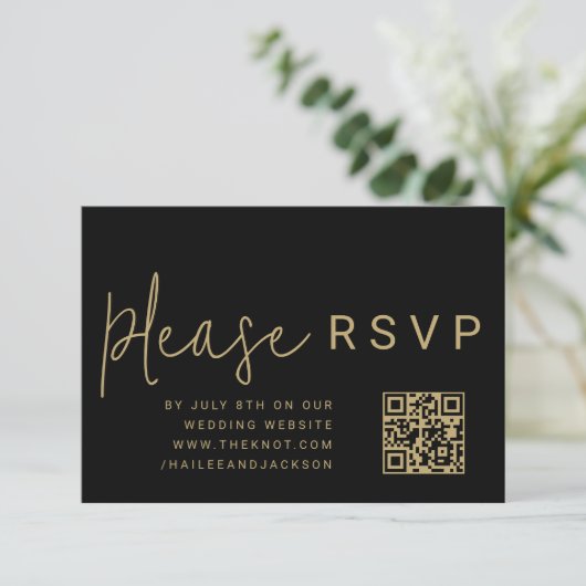 Minimalistische moderne stijlvolle eenvoudige QR-c Informatiekaartje (Staand voorkant)