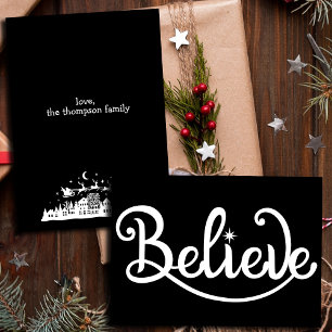 Minimalistische moderne stijlvolle gepersonaliseer feestdagenkaart